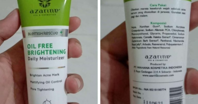 Azarine Oil-free Brightening Daily Moisturizer: Cek Ingredients Rahasia Kulit Cerah