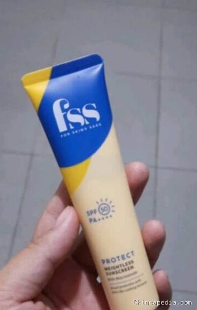 FSS For Skin Sake Weightless Sunscreen SPF 50 PA++++: Cek Ingredients!