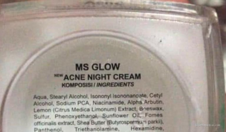 Ms Glow Acne Night Cream: Cek Kandungan & Manfaatnya