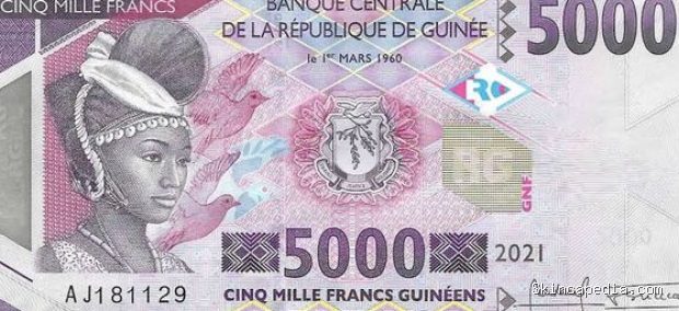 Franc Guinea, mata uang terlemah terhadap dolar AS 2026/Foto: Dok. Banknote News Tingginya inflasi dan ketidakstabilan politik menjadi faktor utama yang menekan nilai tukar franc Guinea terhadap dolar AS.