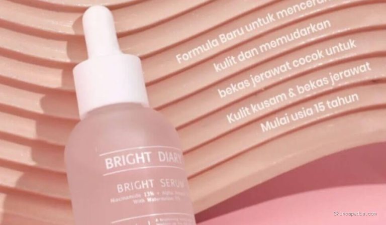 Cek Ingredients Bright Diary 13% Niacinamide + 3% Alpha Arbutin + 5% Watermelon Brightening serum