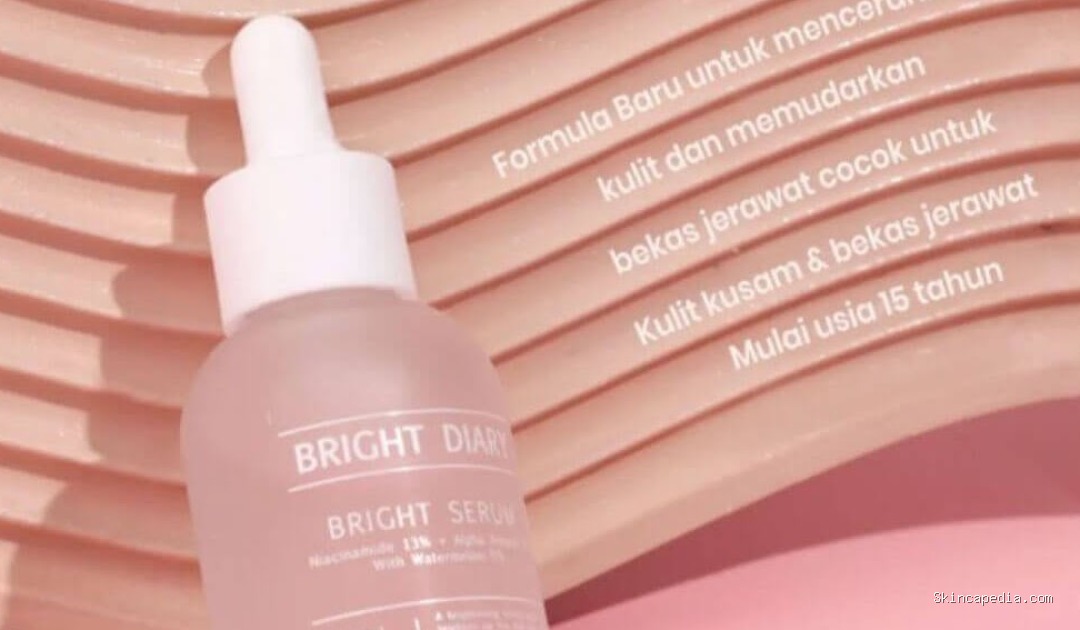 Cek Ingredients Bright Diary 13% Niacinamide + 3% Alpha Arbutin + 5% Watermelon Brightening serum