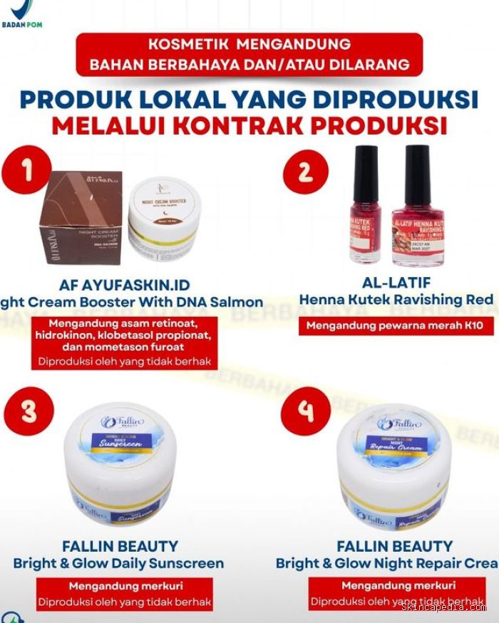 daftar kosmetik berbahaya temuan BPOM RI terbaru daftar kosmetik berbahaya temuan BPOM RI terbaru