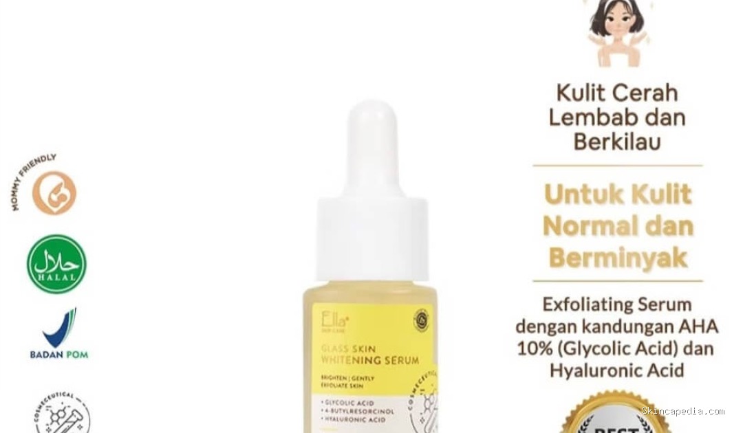ELLA skincare Glass Skin: Serum Pencerah Kilau Wajah