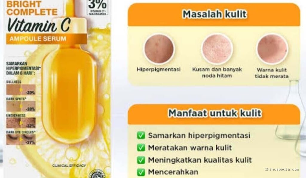 Garnier Bright Complete Vit C Ampoule Serum: Cek Ingredients Rahasianya