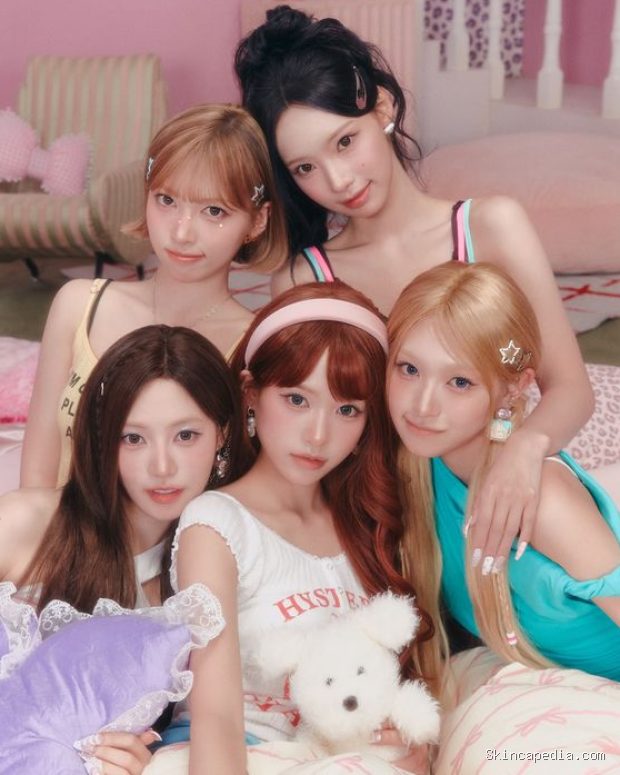 Potret RESCENE dalam foto konsep 'Pretty Girl'/ Foto: instagram.com/rescene_official RESCENE menghidupkan kembali keceriaan musik K-Pop di generasi awal dengan me-remake lagu KARA 'Pretty Girl'.