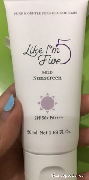 IM 5 Mild Sunscreen SPF 50+ PA++++: Cek Ingredientsnya!