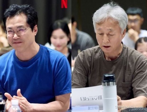 Baek Hyun Jin dan Kim Jong Soo saat script reading drama First Doctor/ Foto: instagram.com/netflixkr Baek Hyun Jin dan Kim Jong Soo saat script reading drama First Doctor/ Foto: instagram.com/netflixkr