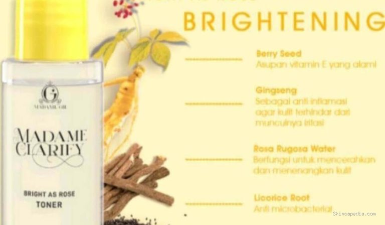 Madam Gie Clarify Brightening Toner: Cek Ingredients & Manfaatnya