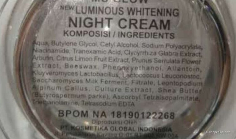 Ms Glow Luminous Whitening: Cek Ingredients Rahasia Kulit Cerah