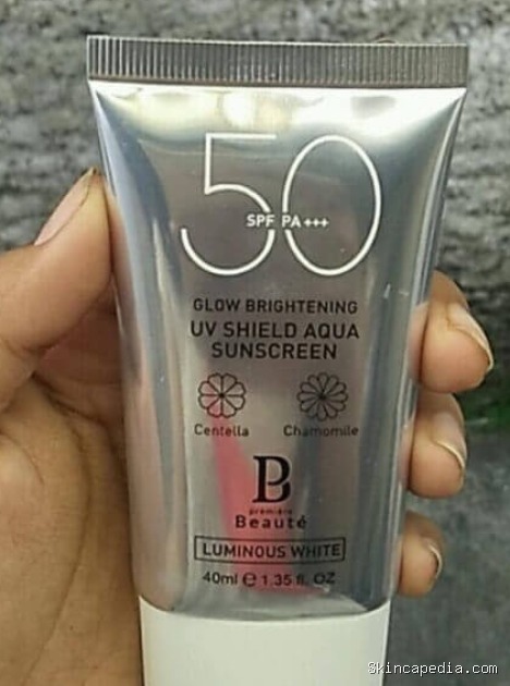 Premiere Beaute UV Shield Aqua Sunscreen: Ingredients & Manfaat SPF 50 PA+++