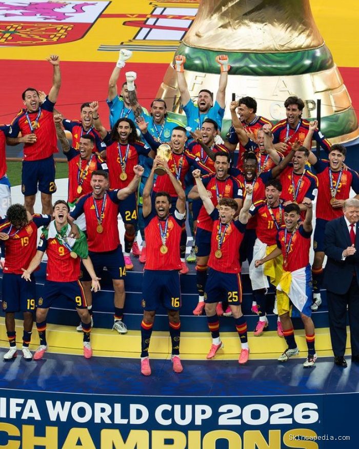 Akun Medsos Gedung Putih Unggah Foto Donald Trump bersama Timnas Spanyol di Piala Dunia 2026 Akun Medsos Gedung Putih Unggah Foto Donald Trump bersama Timnas Spanyol di Piala Dunia 2026