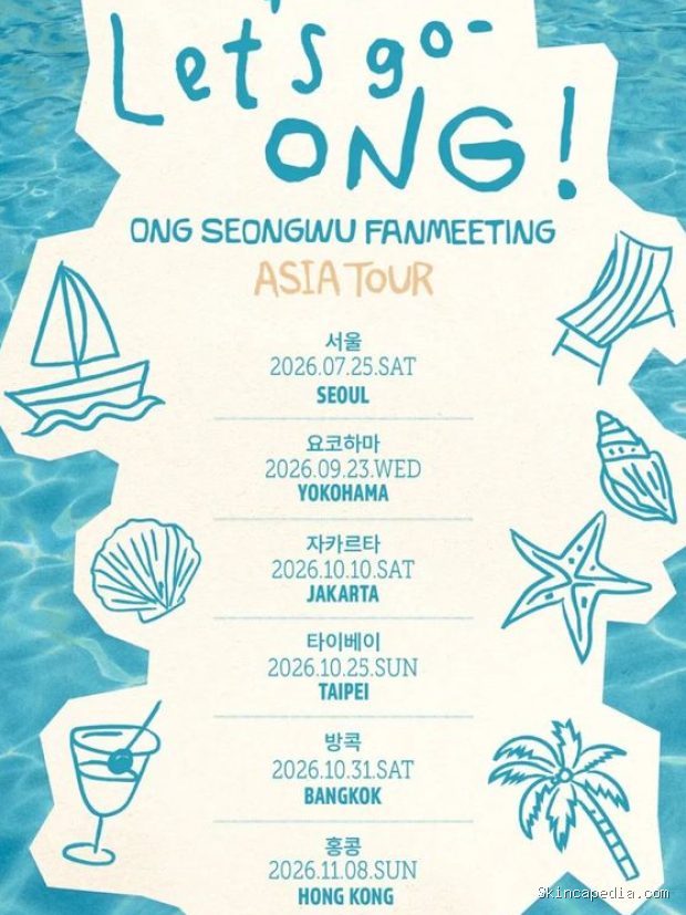 Poster fanmeeting Ong Seong Woo 'Let's go-ONG/ Foto: allkpop.com Poster fanmeeting Ong Seong Woo 'Let's go-ONG di kancah Asia.