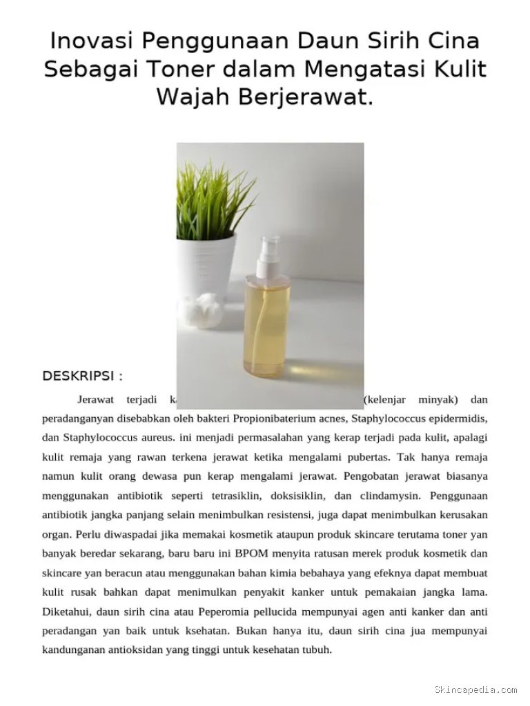 Photo by id.scribd.com - Panduan Membuat Toner Daun Sirih Alami untuk Atasi Jerawat
